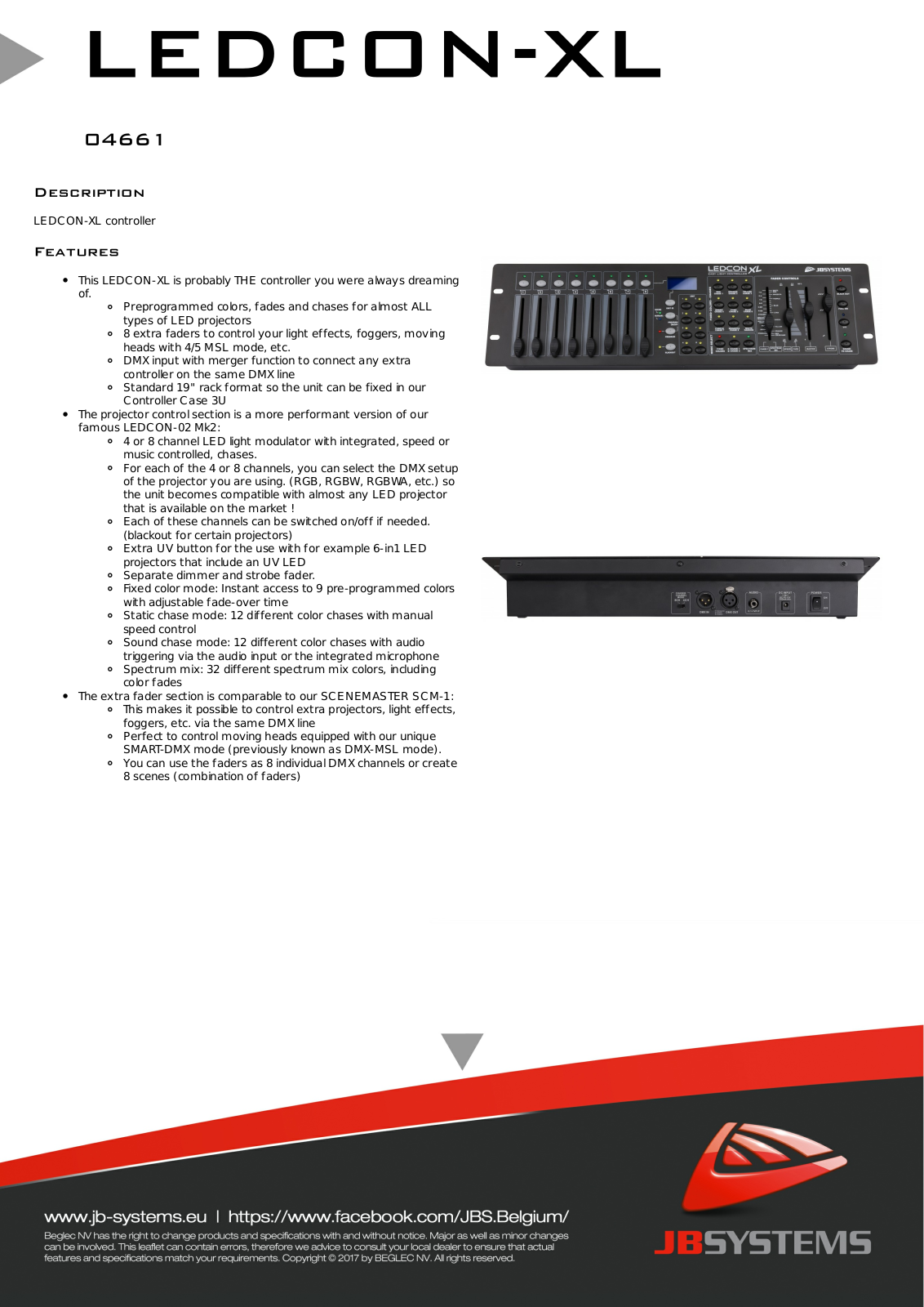 JB Systems LEDCON XL User Manual