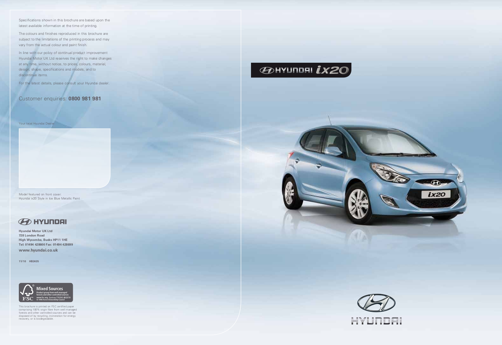 Hyundai IX20 User Manual