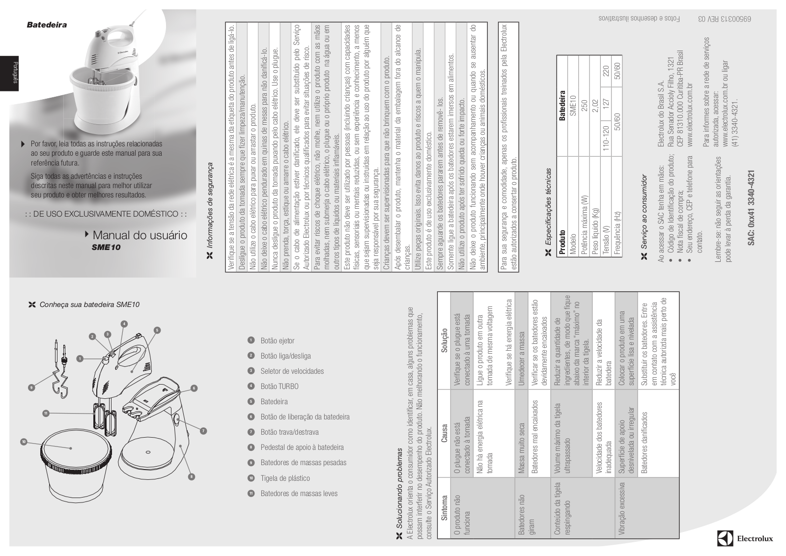 AEG SME10 User Manual