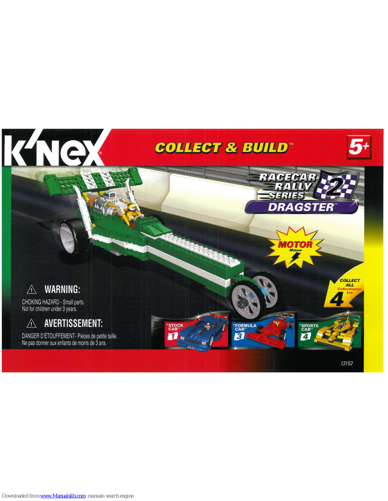 K'Nex Dragster-2 13152 Instruction Book