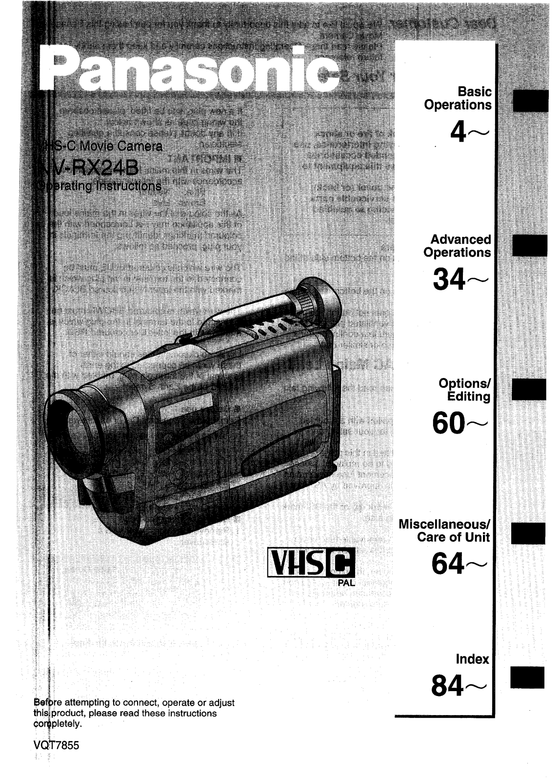 Panasonic NVRX24 User Manual