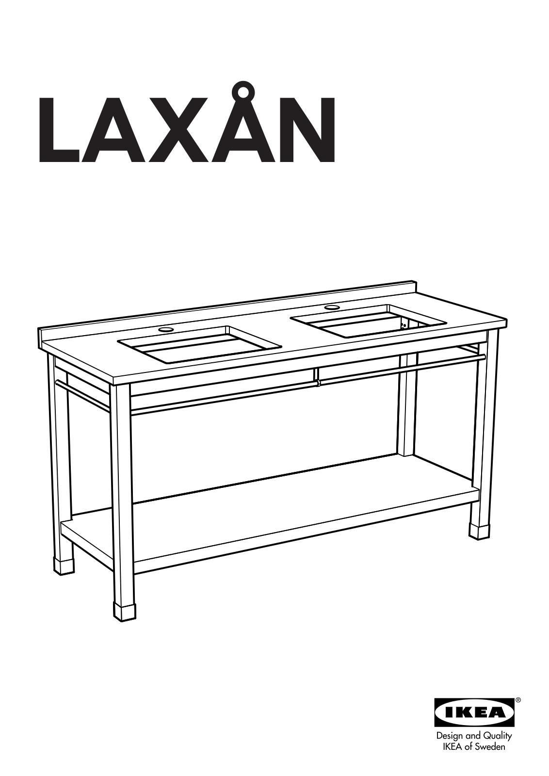 IKEA LAXÅN SINK BENCH 63