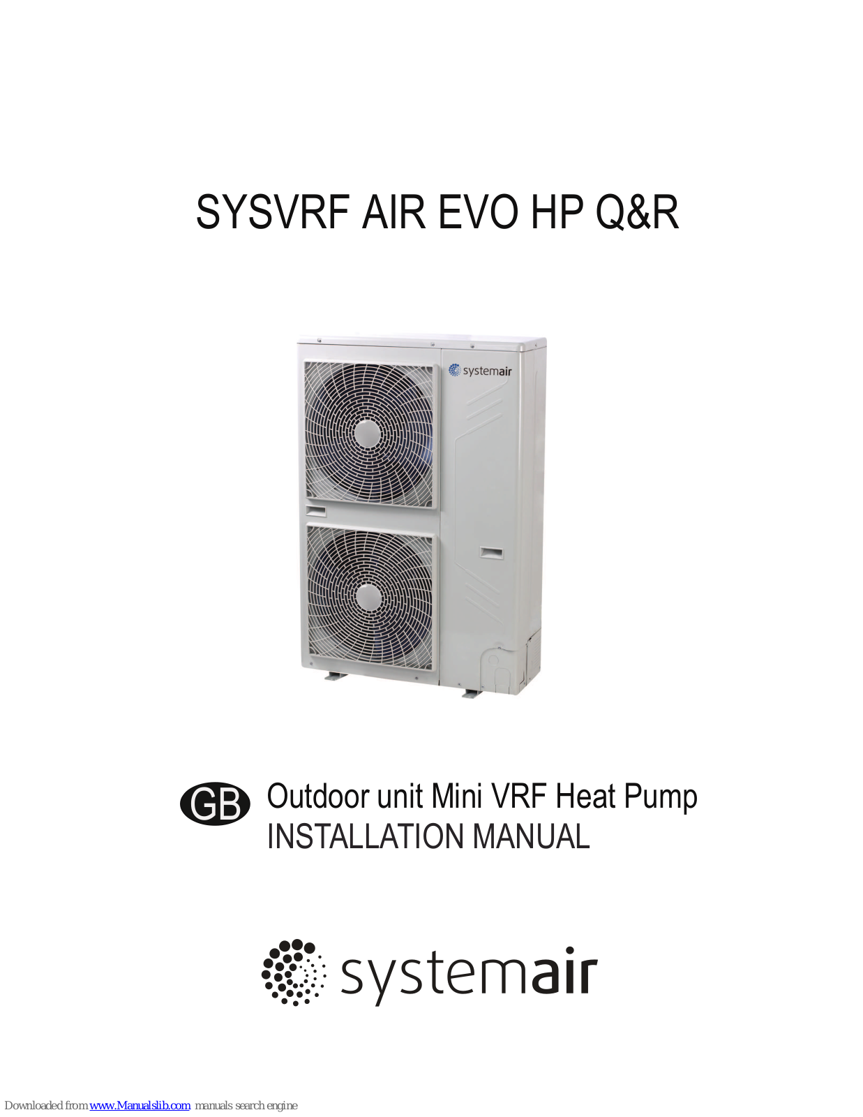 SystemAir SYSVRF AIR EVO HP Mini Installation Manual - ManualMachine.com