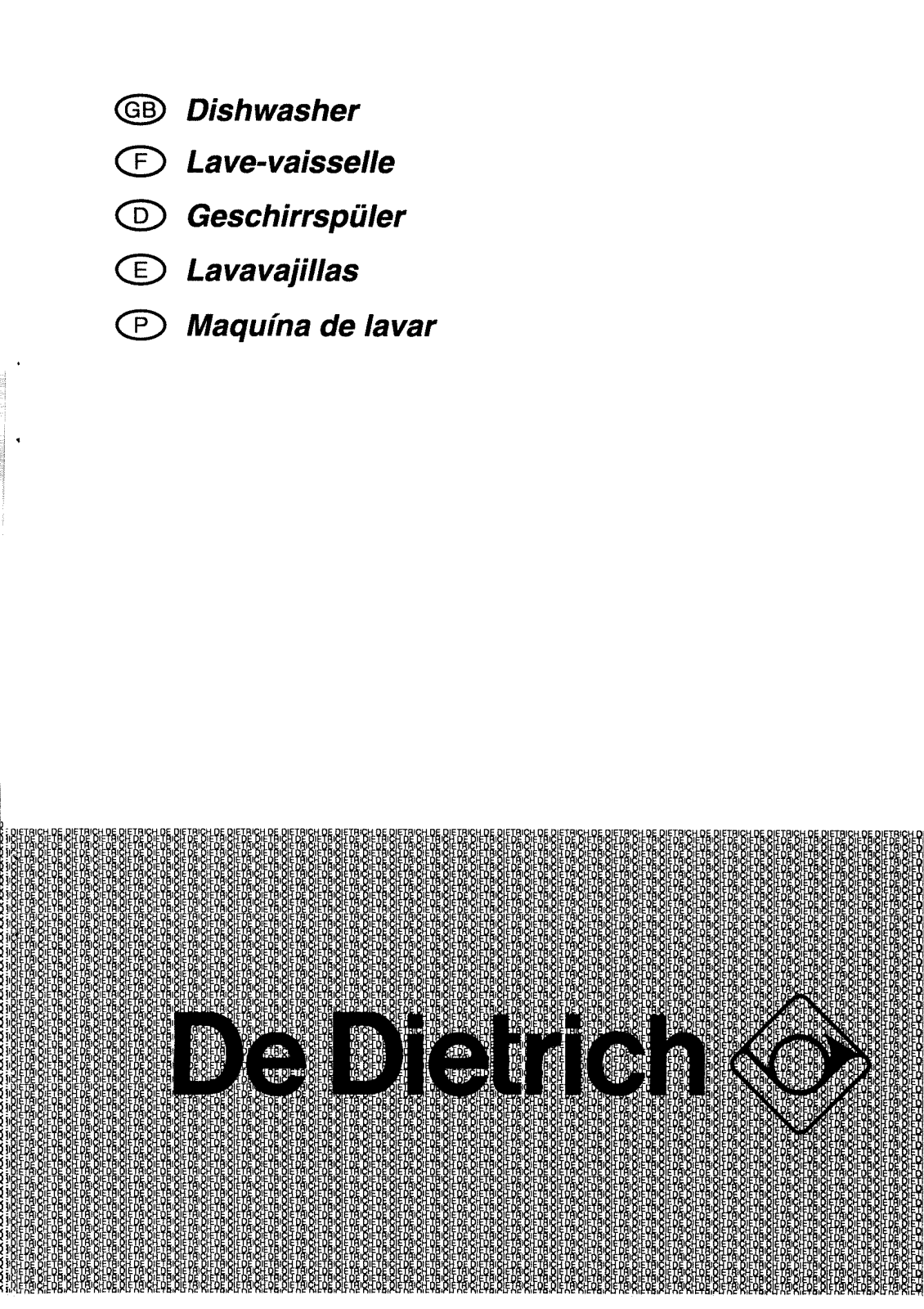 DE DIETRICH DVF110J User Manual