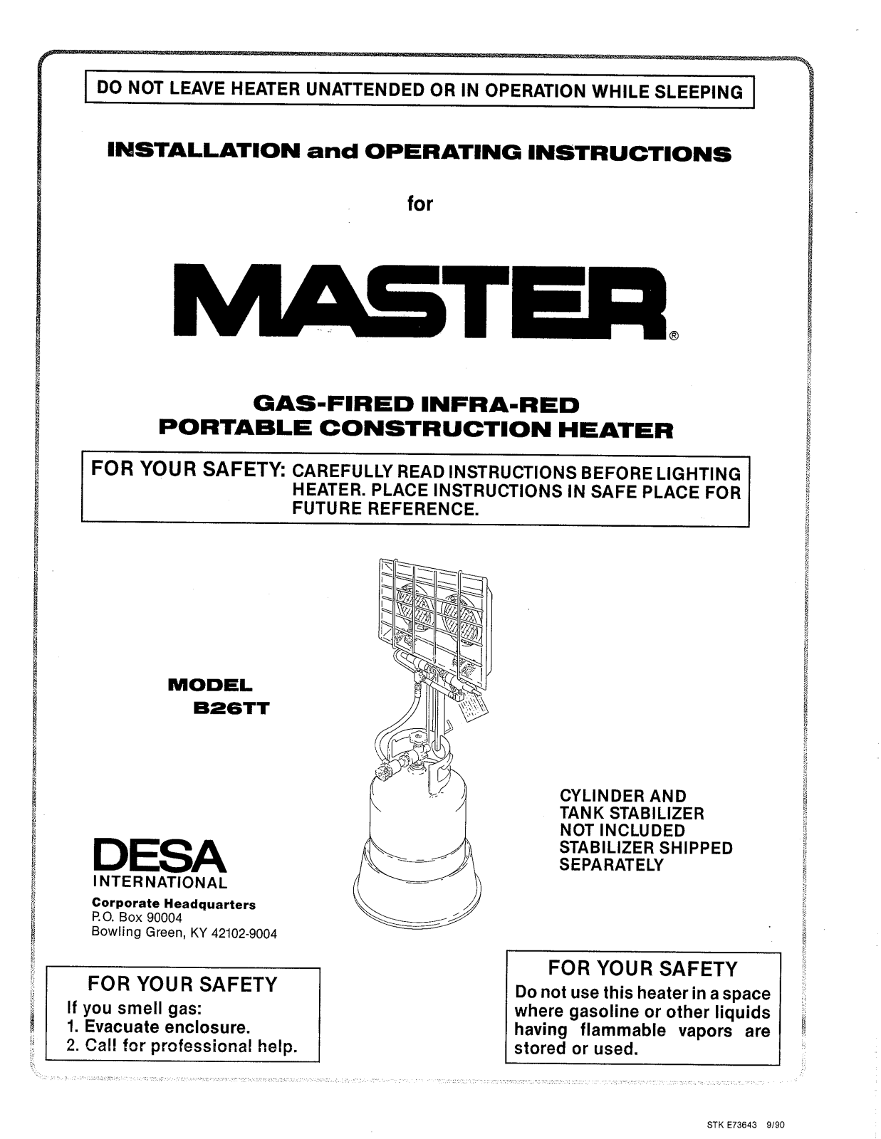 Desa Tech B26TT Owner's Manual