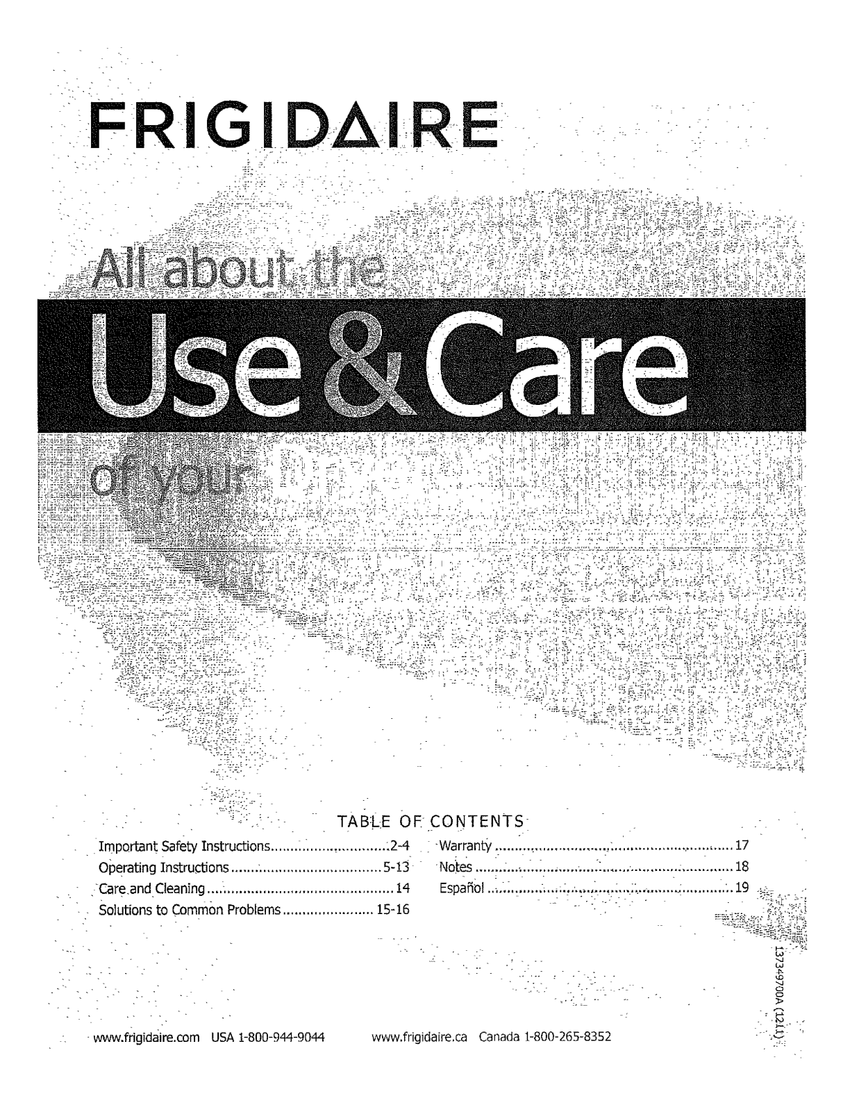 Frigidaire FARE1011MW1, FARE1011MW0 Owner’s Manual