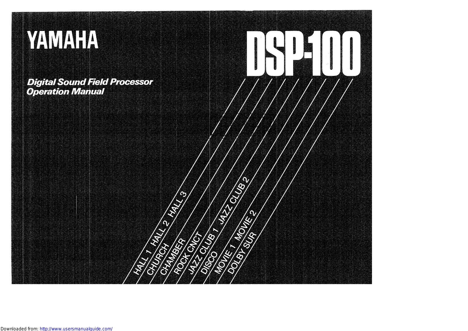 Yamaha Audio DSP-100 User Manual