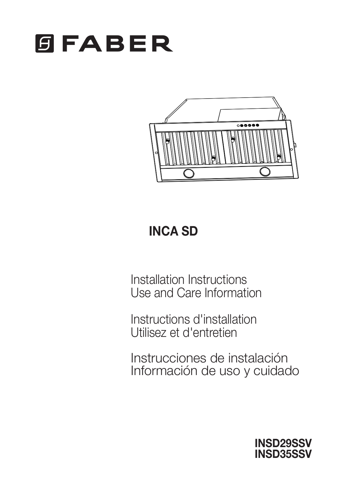 Faber INSD29SSV Installation manual