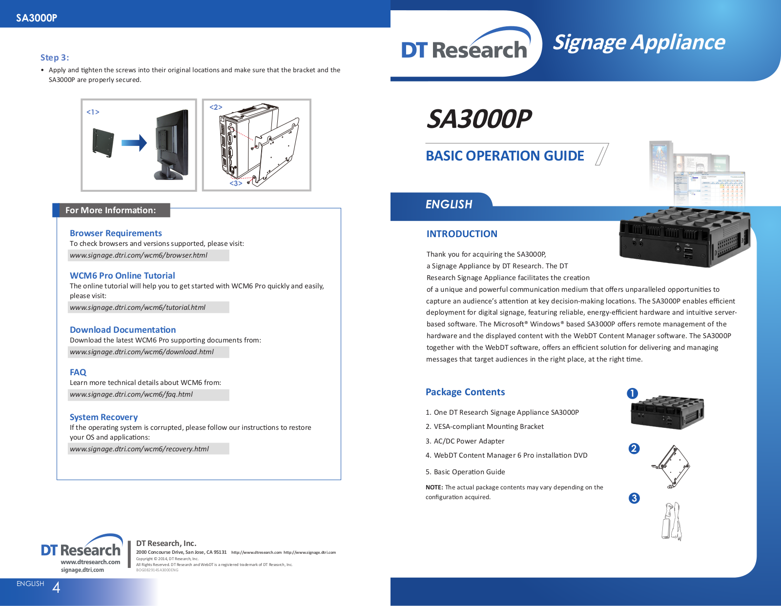 WebDT SA3000P User Manual