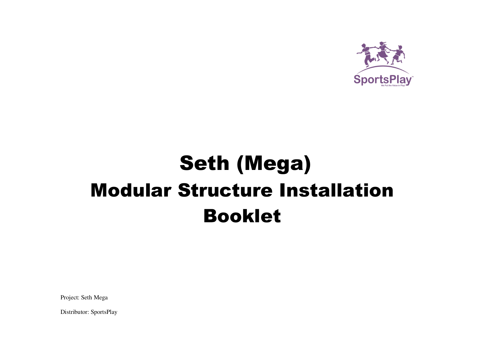 SportsPlay Seth Mega Installation Booklet