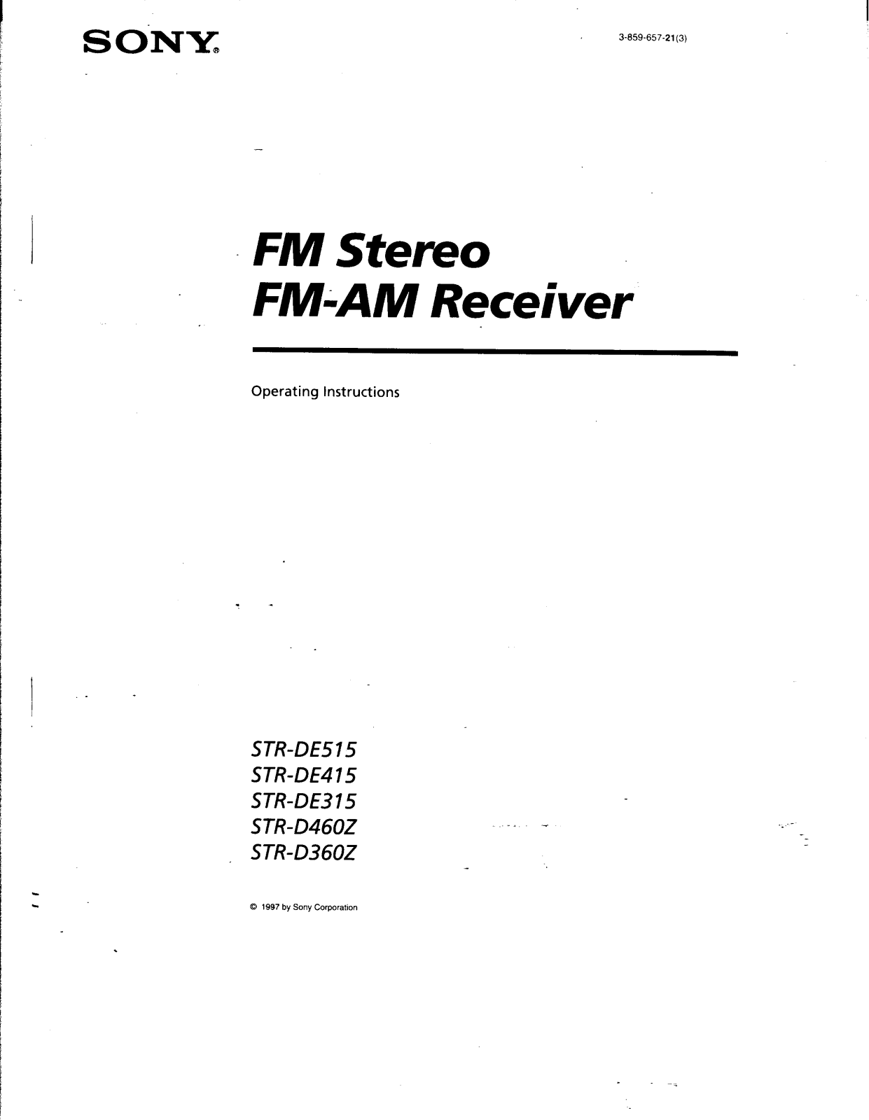 Sony STR-DE515 User Manual