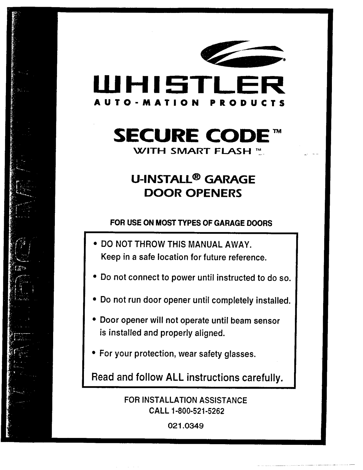 The Whistler Group 100R User Manual