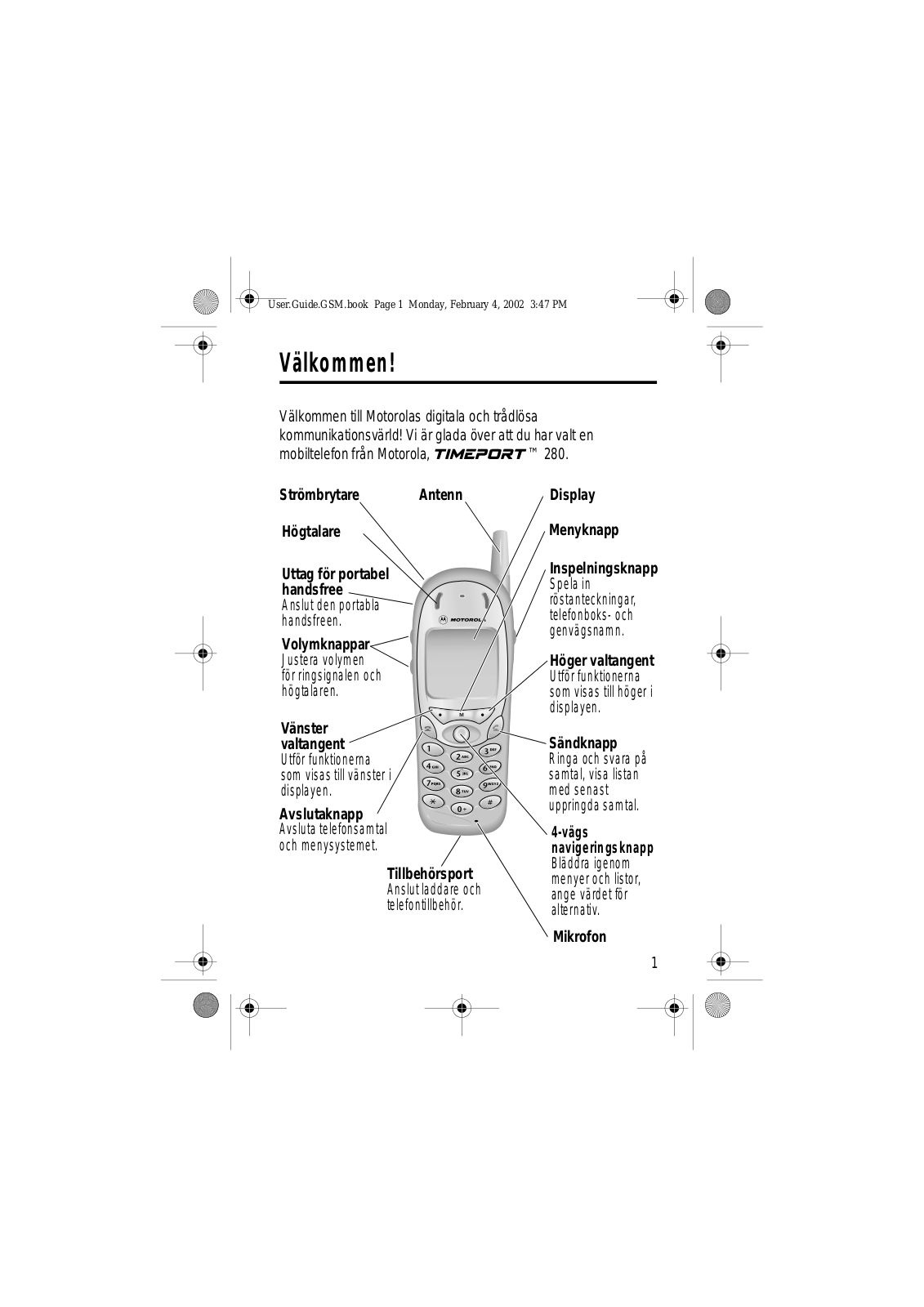 Motorola T280 User Manual