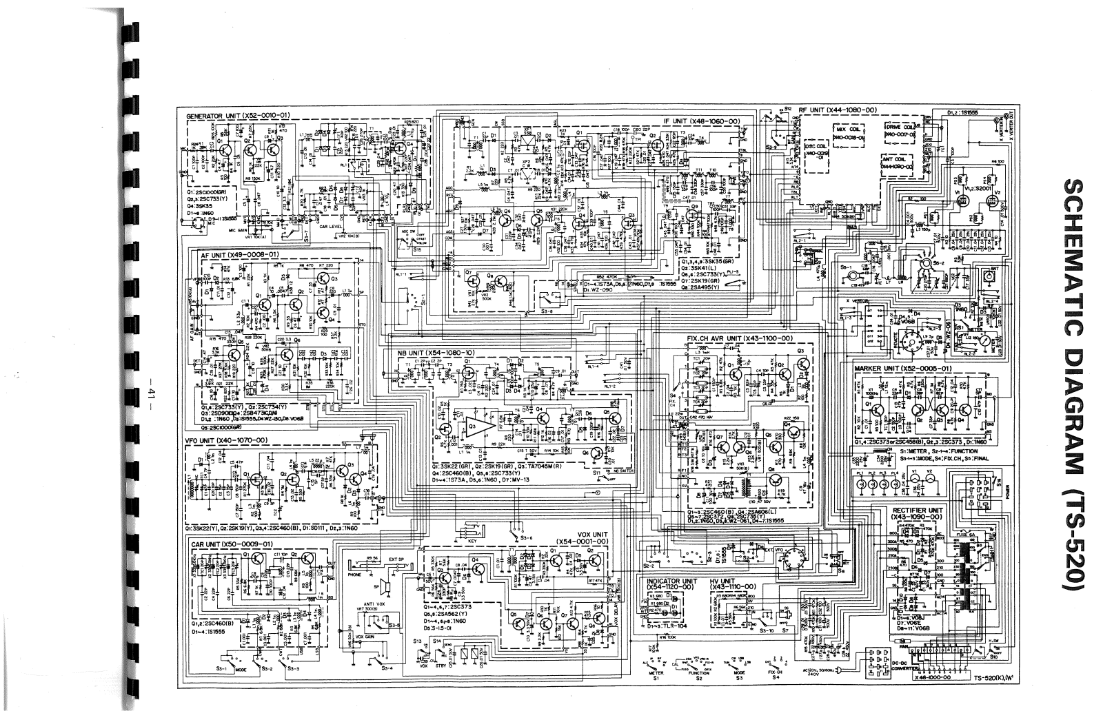 Kenwood TS-520 Schematic