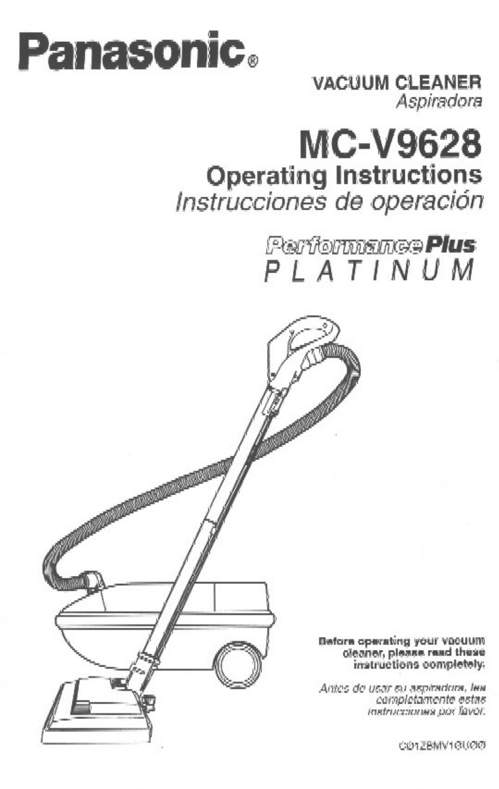 Panasonic MC-V9628 User Manual