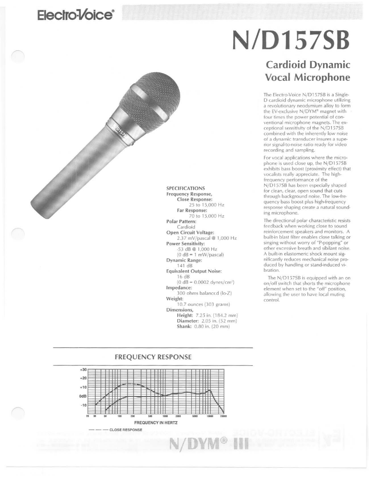 Electro-Voice N-D157B User Manual