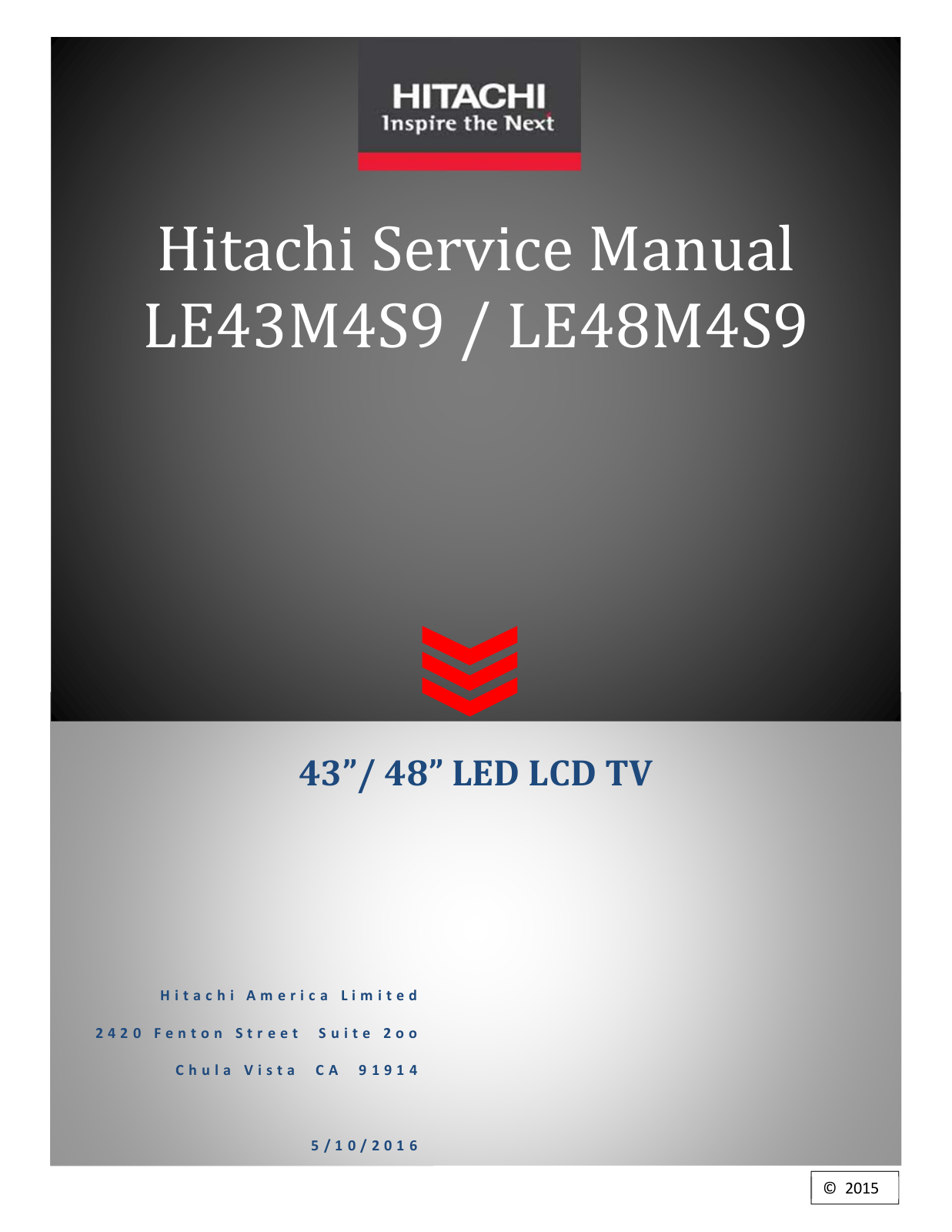 Hitachi LE43M4S9 Schematic