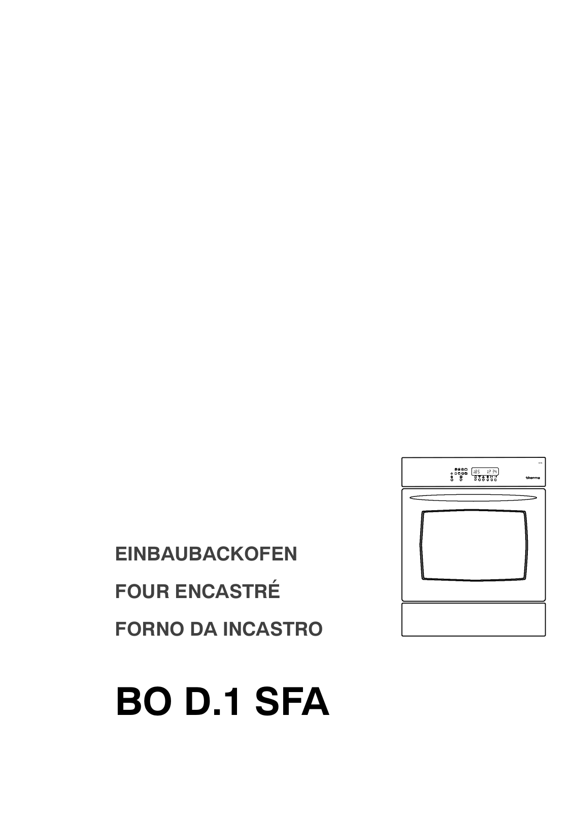 Therma BO D.1 SFA Operating Manual