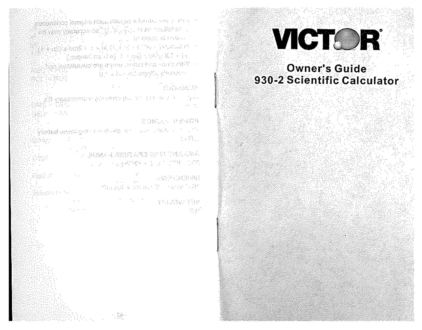 Victor 930-2 User Manual