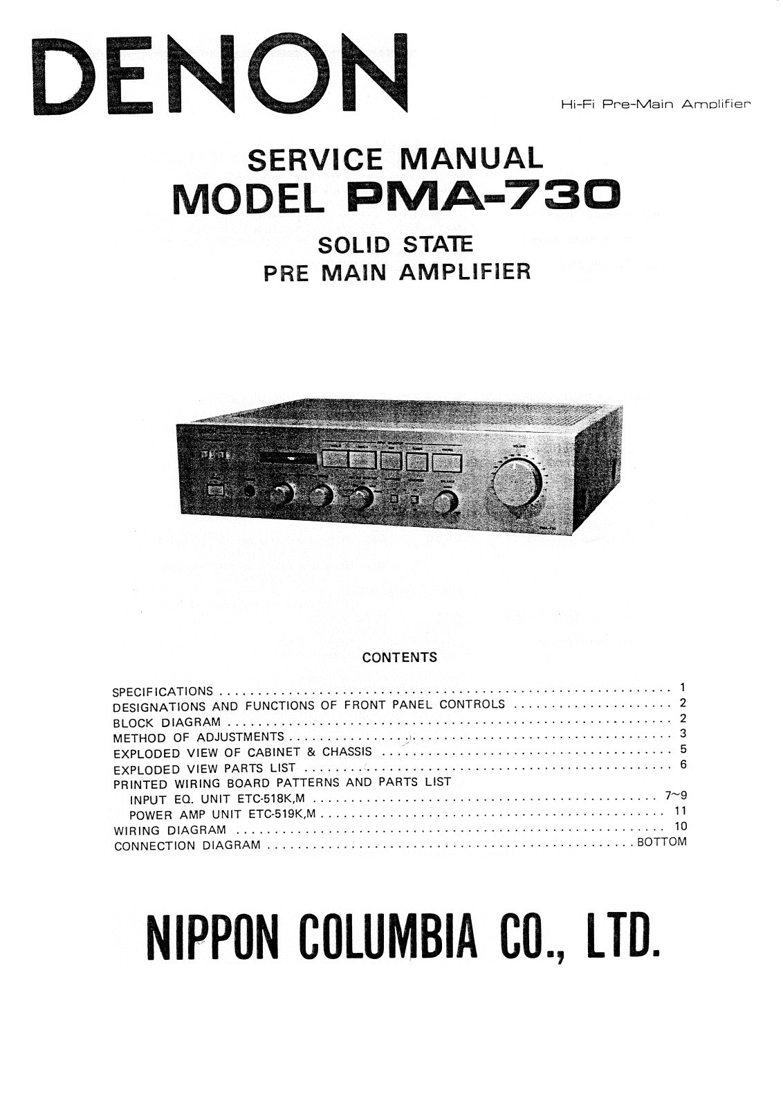 Denon PMA-730 Service Manual