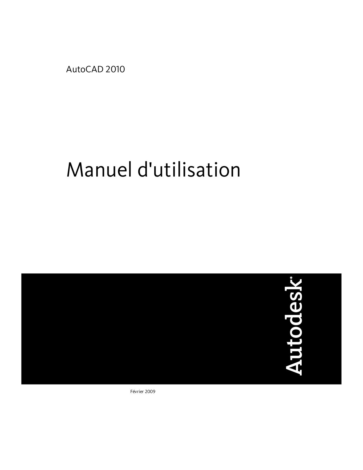 AUTODESK Autocad 2010 Instruction Manual