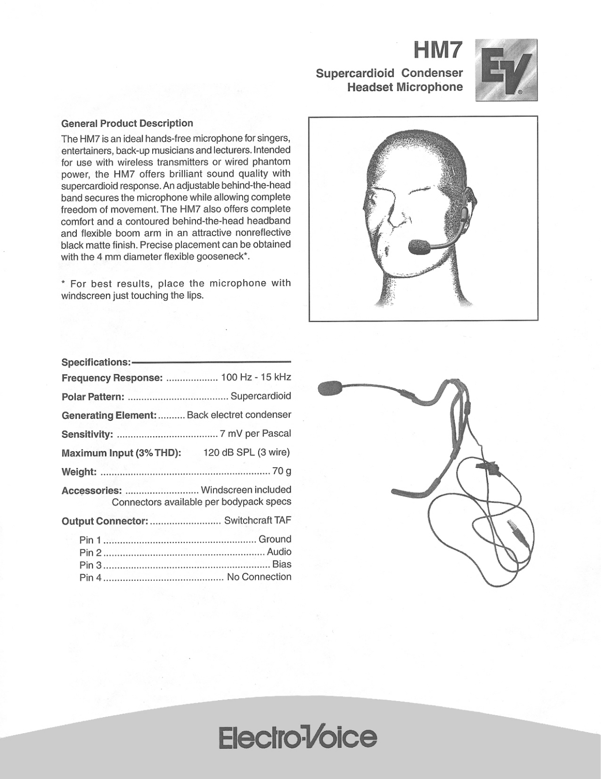 Electro-Voice HM7 EDS User Manual