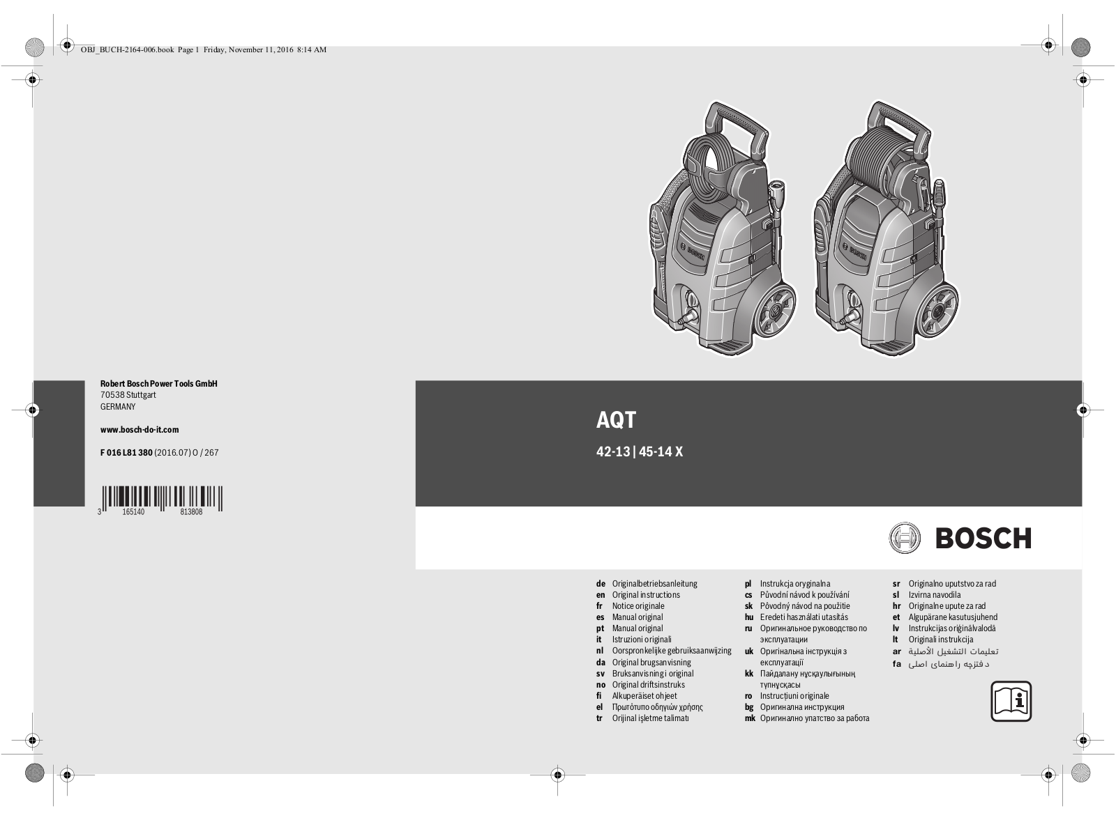 BOSCH AQT 42-13 Gen 2 User Manual