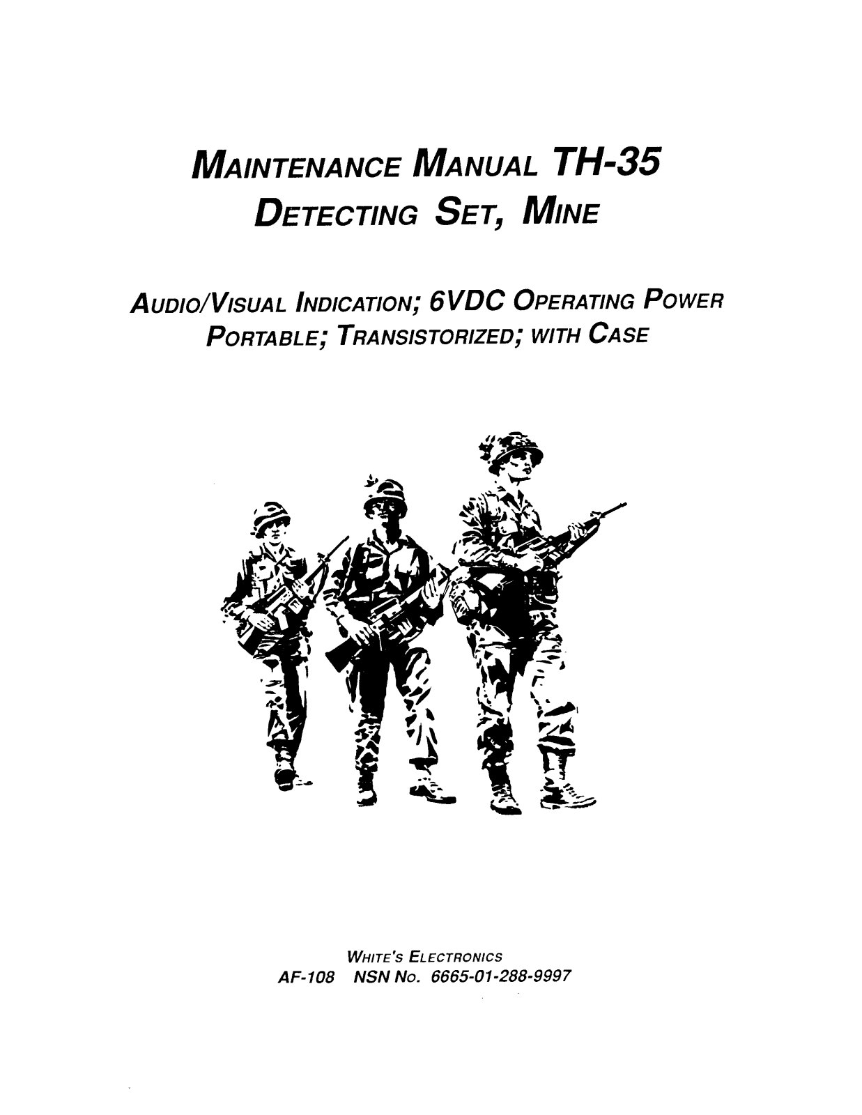 Whites TH-35 Operating Manual