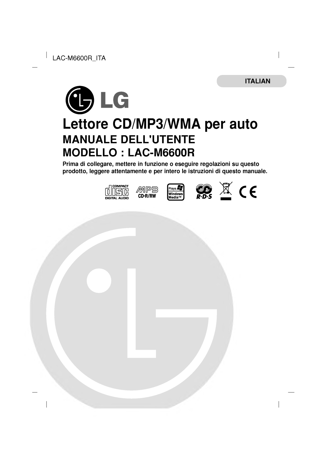 Lg LAC-M6600R User Manual