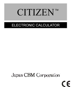 Citizen SDC-805II User Manual