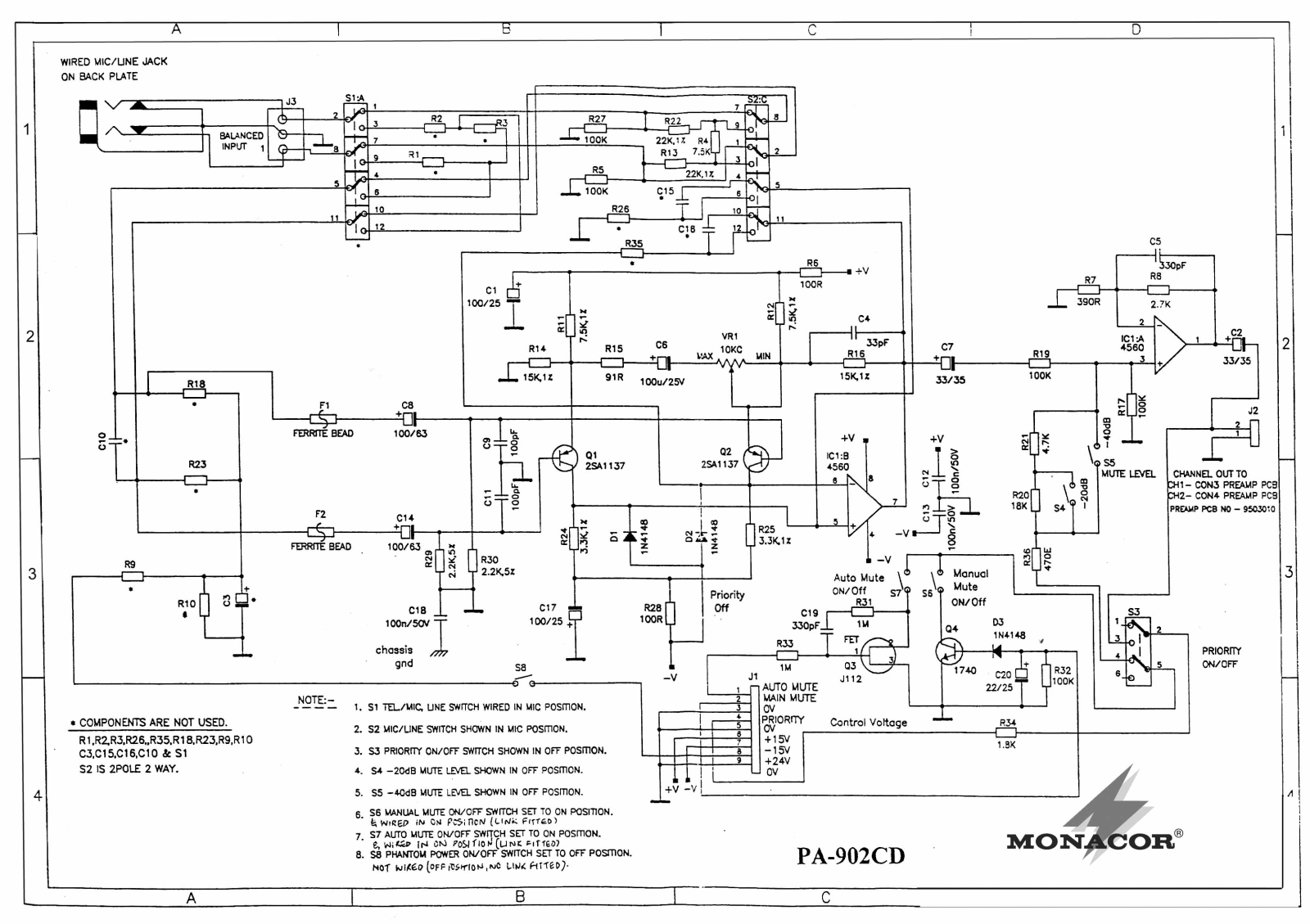 Stageline pa902cd schematic