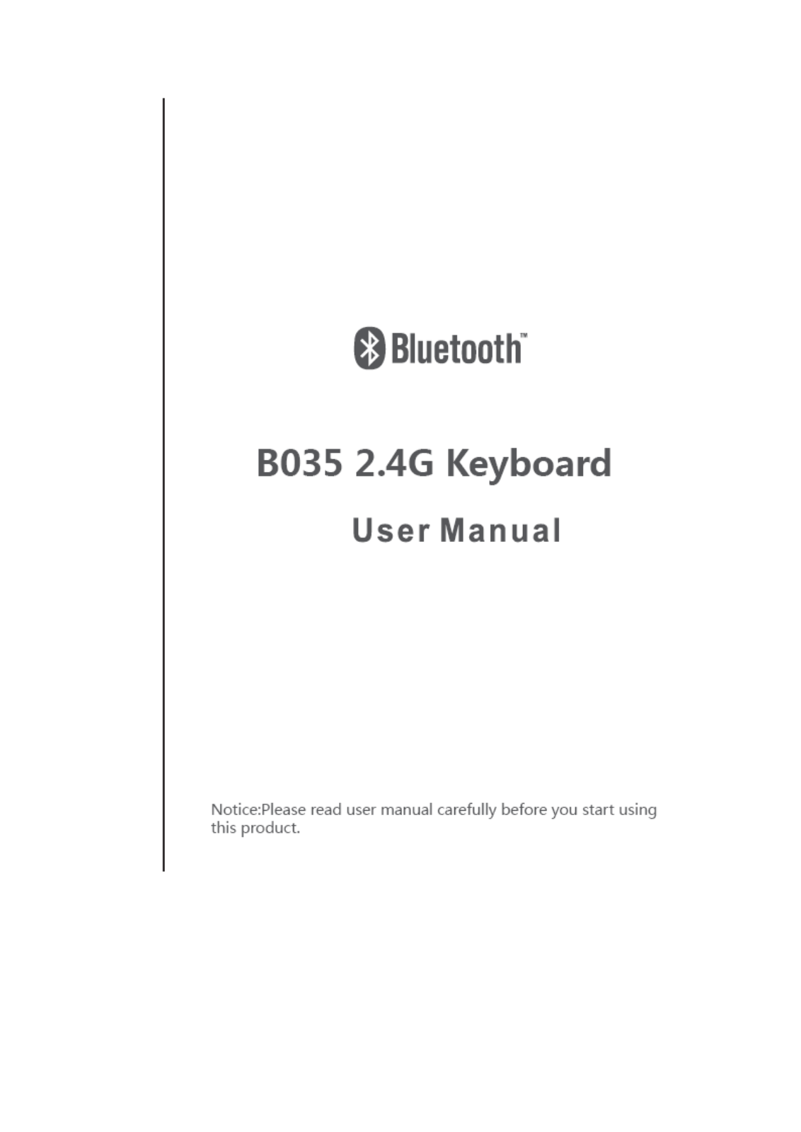 DZH B035 Users manual