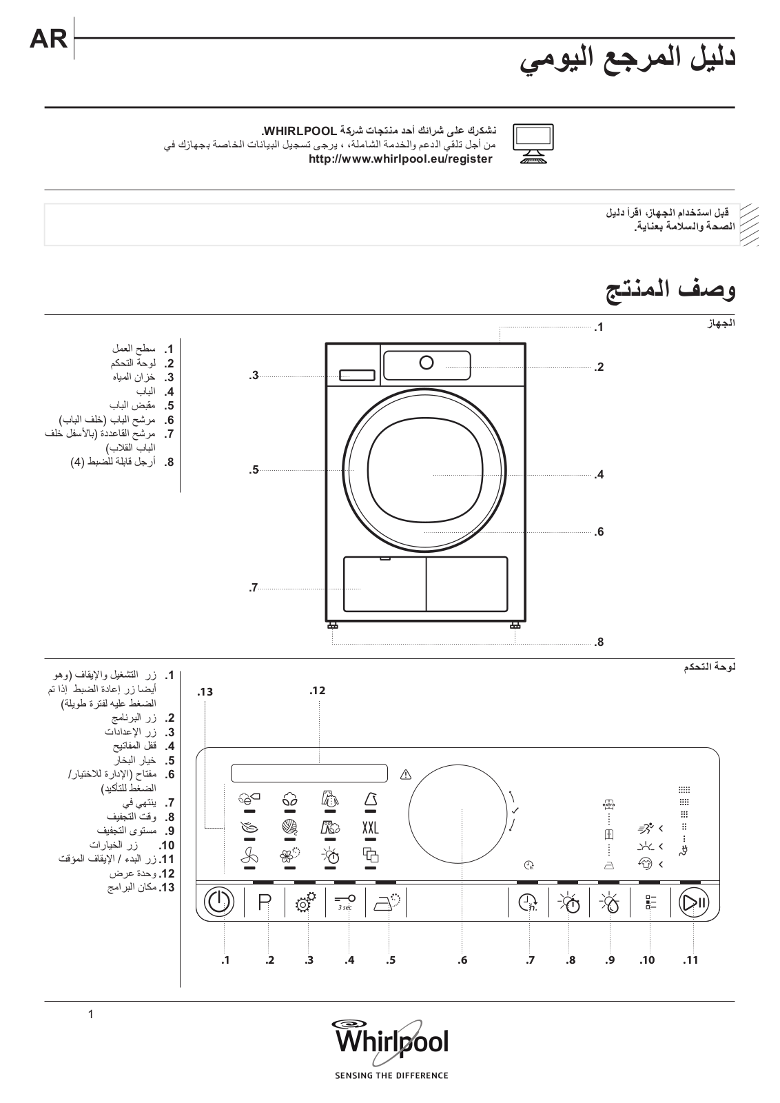 WHIRLPOOL DSCX 10120 Daily Reference Guide