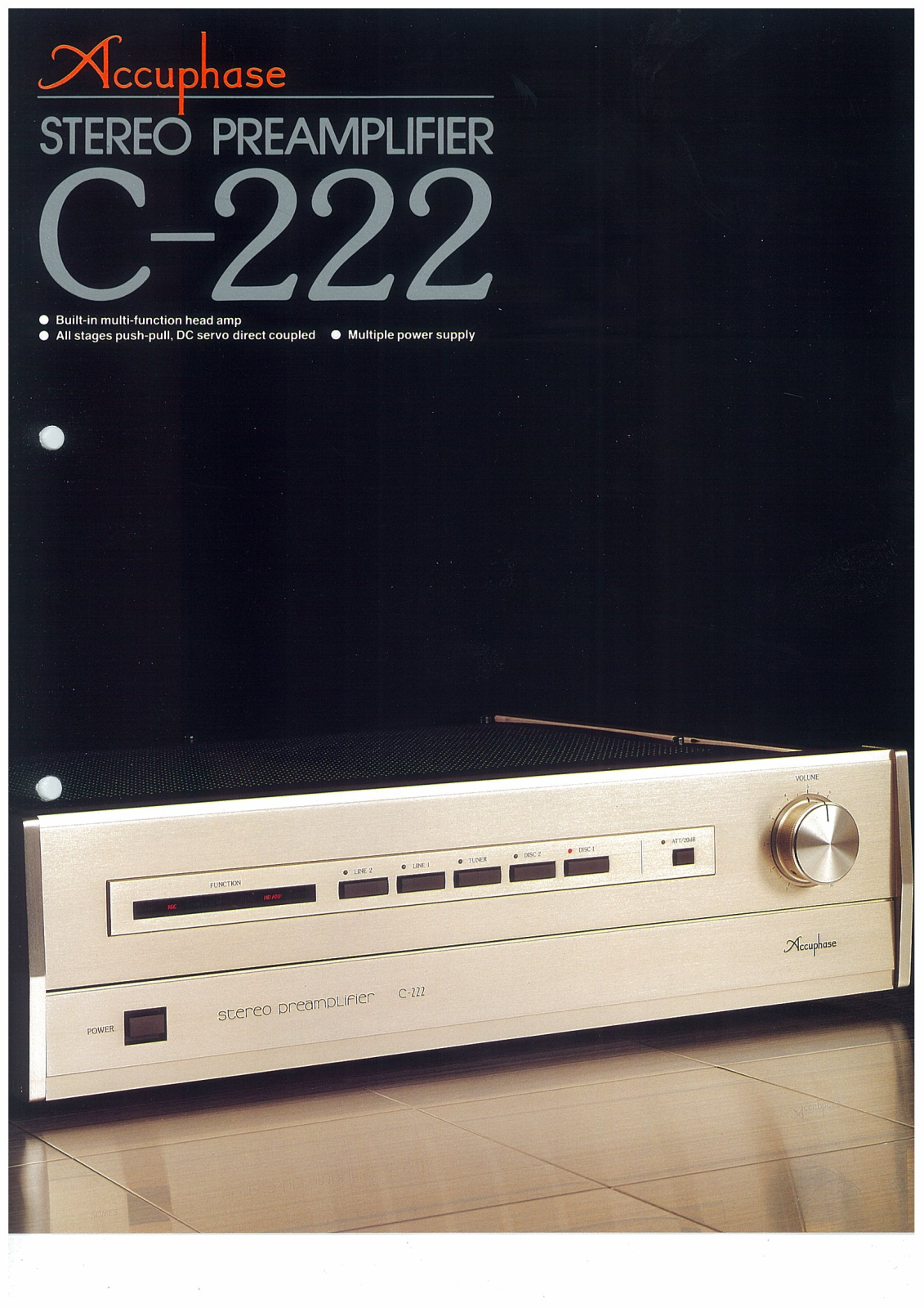 Accuphase C-222 Brochure