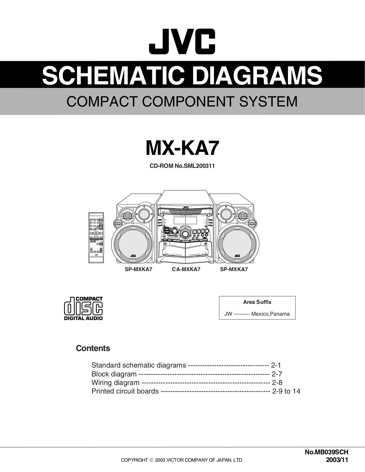 JVC MX-KA7 Schematics