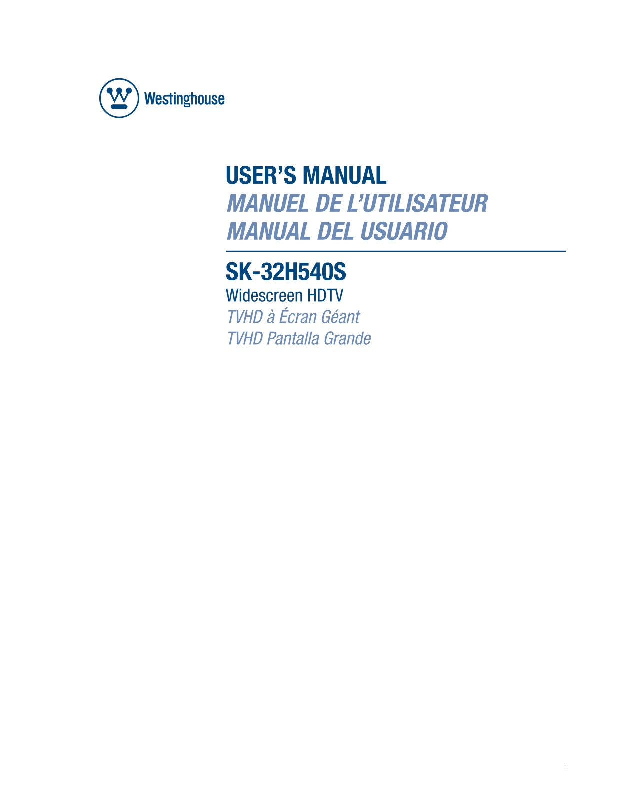 Westinghouse sk-32h540s User Manual