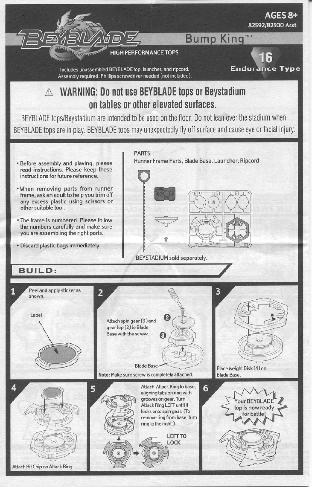 HASBRO Beyblade Bump King User Manual