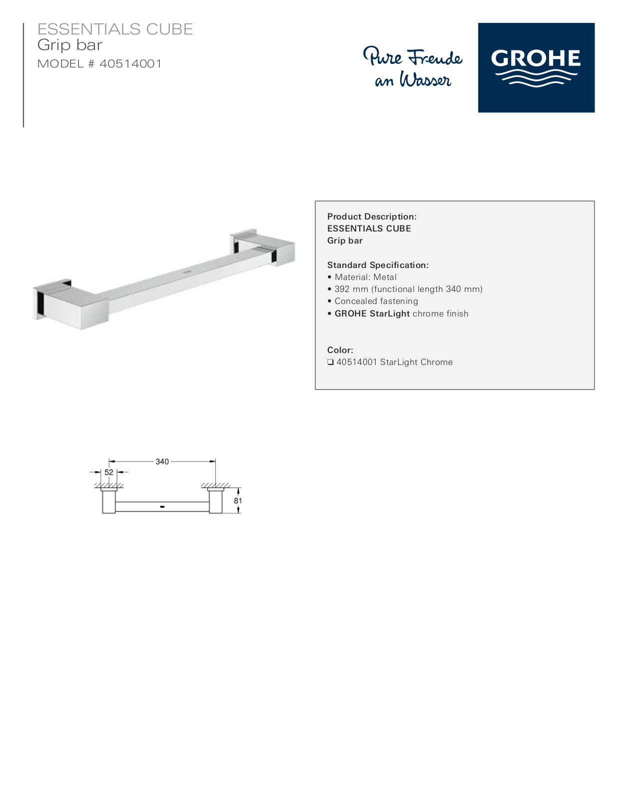 GROHE GRH5404 Specifications - ManualMachine.com