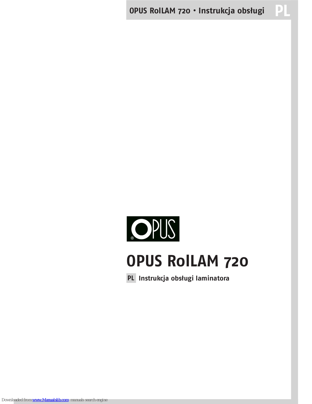 Opus RolLAM 720 User Manual