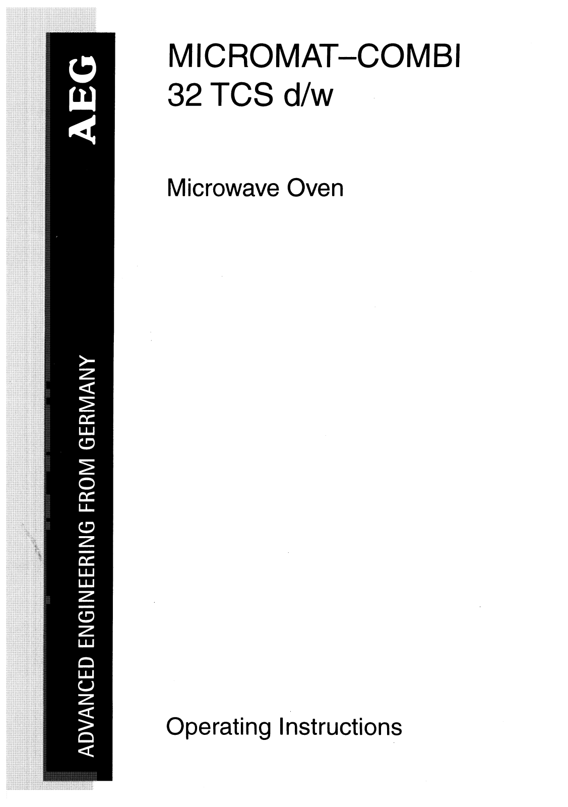 AEG-Electrolux MICROMAT COMBI 32 TCS D User Manual