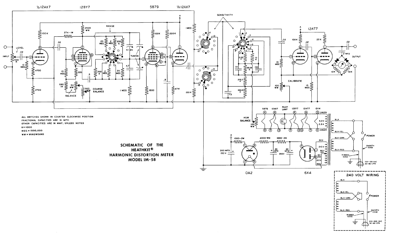 Heathkit IM-58 Schematic