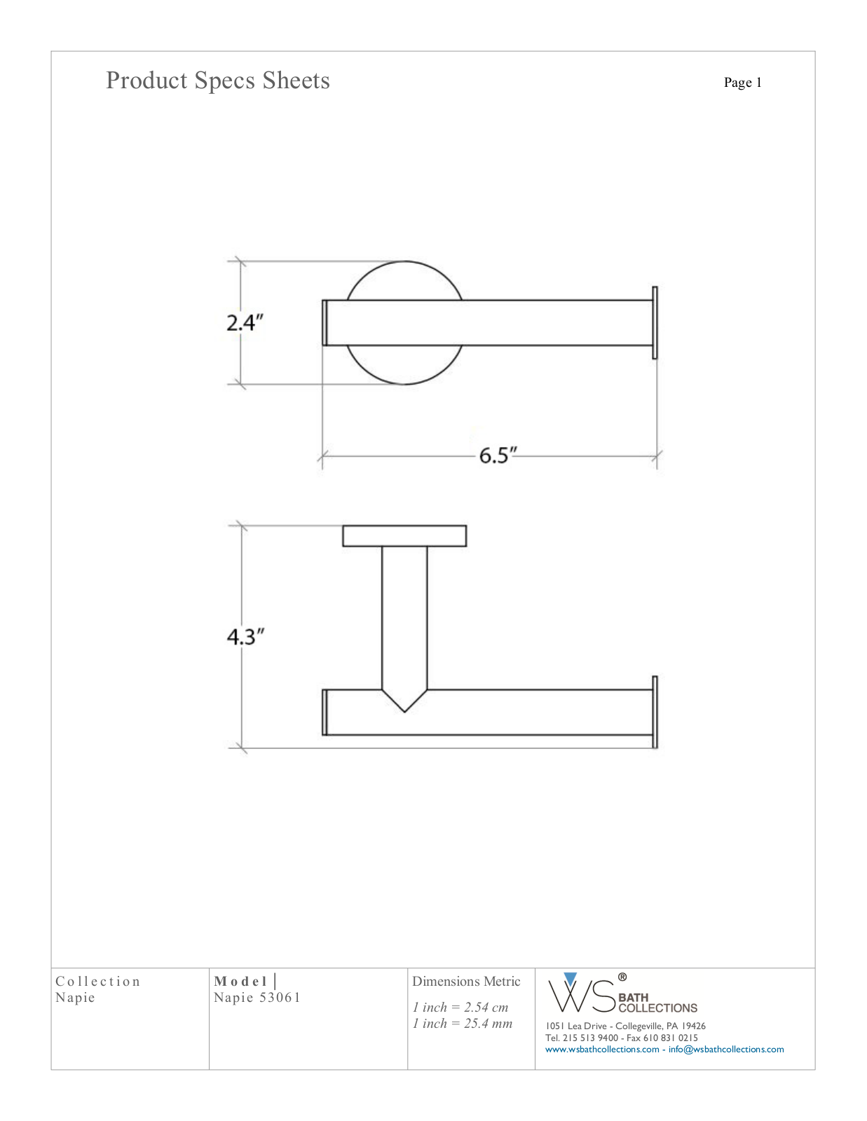 WS Bath Collections WSO3510 Specifications - ManualMachine.com