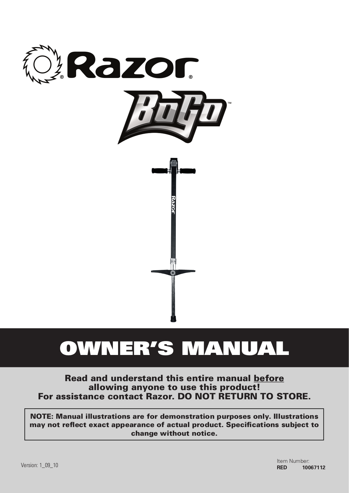 Razor 10067112 User Manual