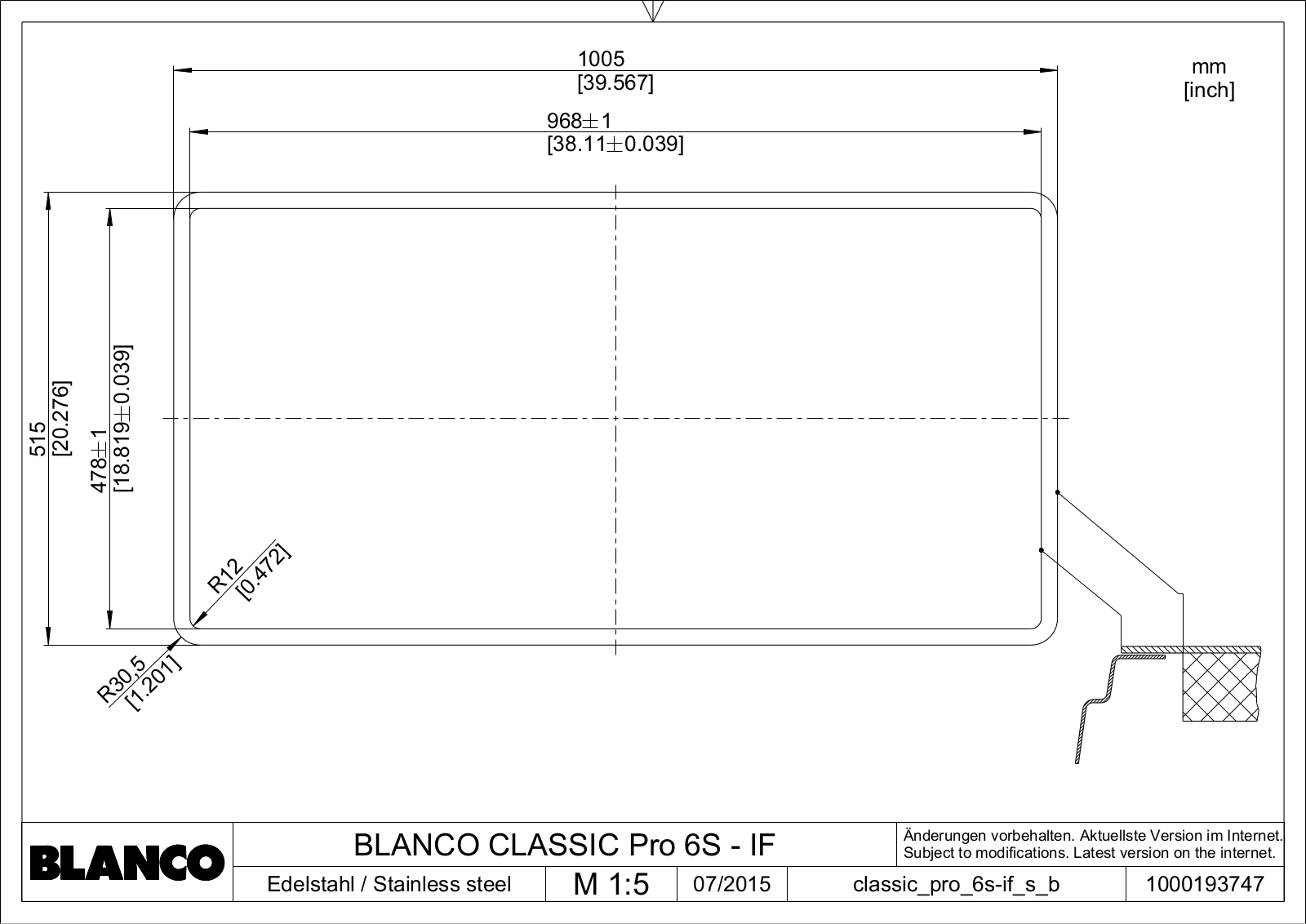 Blanco CLASSIC PRO 6 S-IF User Manual