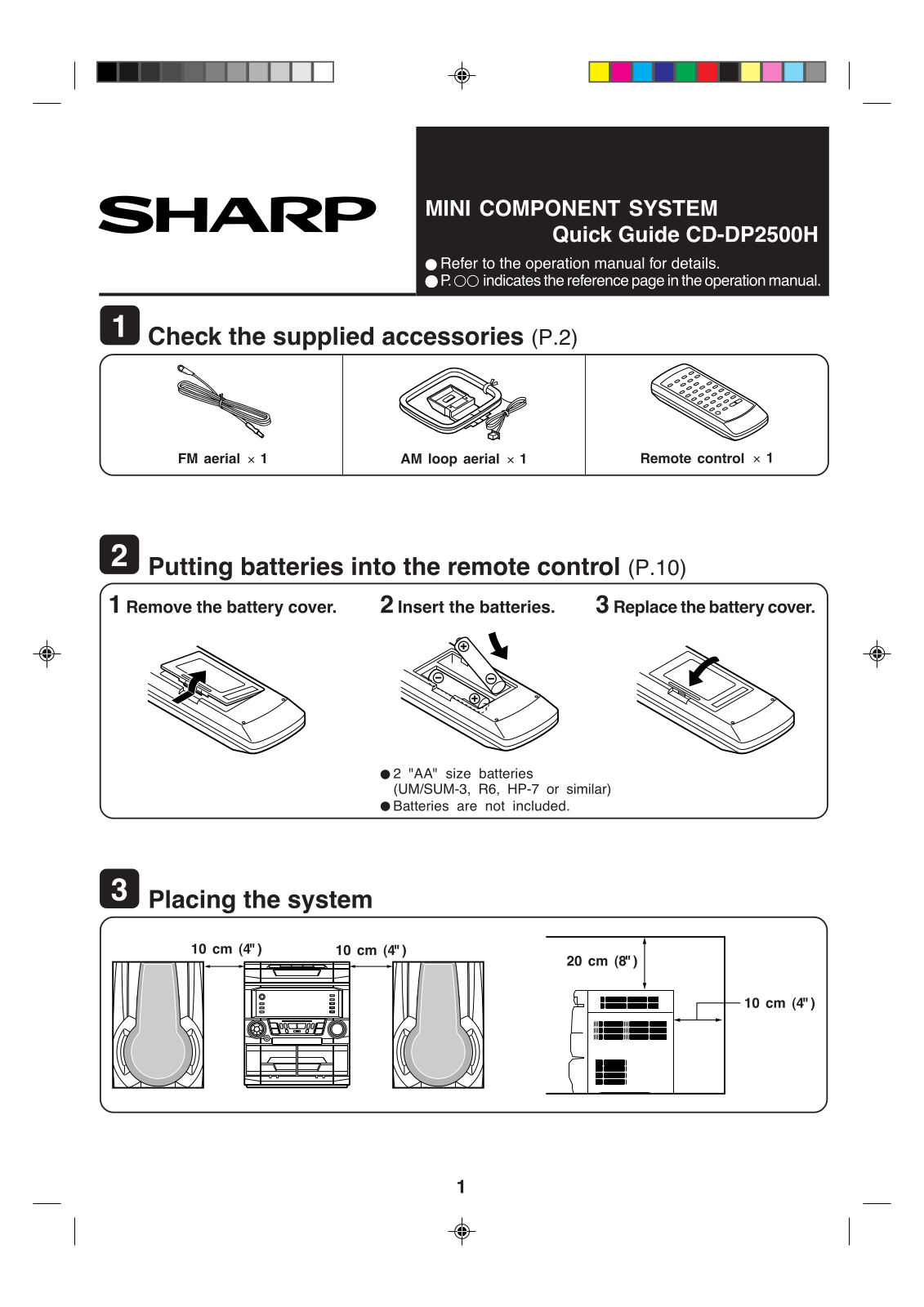 Sharp CD-DP2500H User Manual