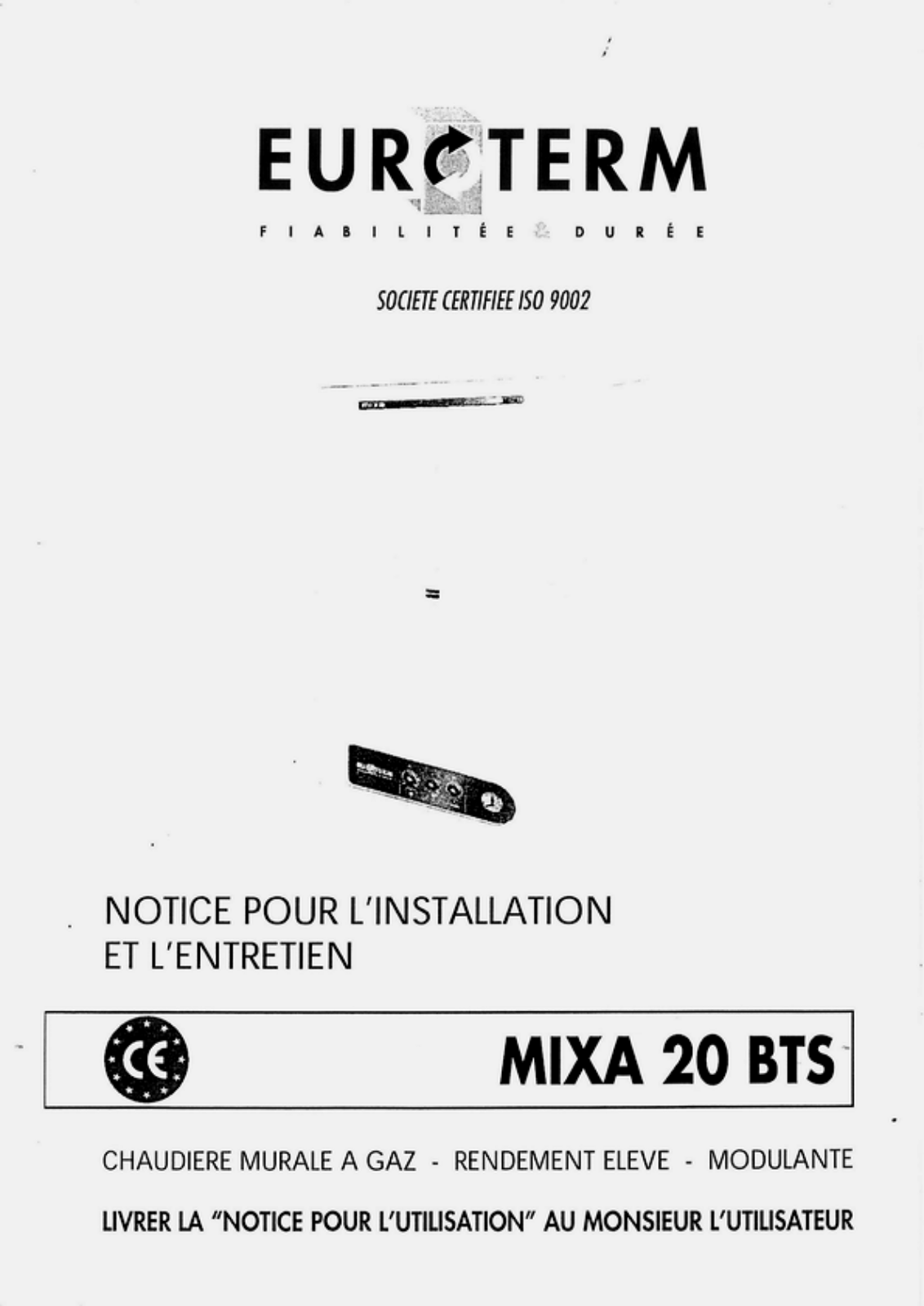 EUROTERM MIXA 20 BTS User Manual