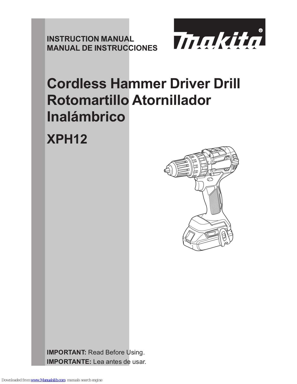 Makita XPH12 Instruction Manual