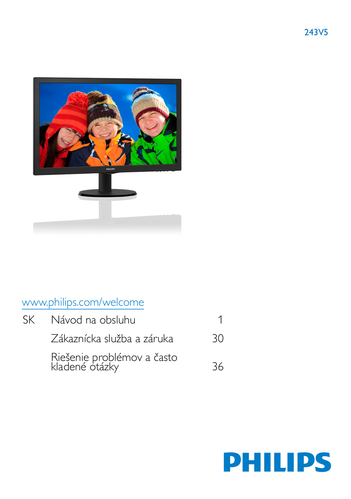 Philips 243V5QHABA, 243V5LHAB, 243V5QHAB User manual