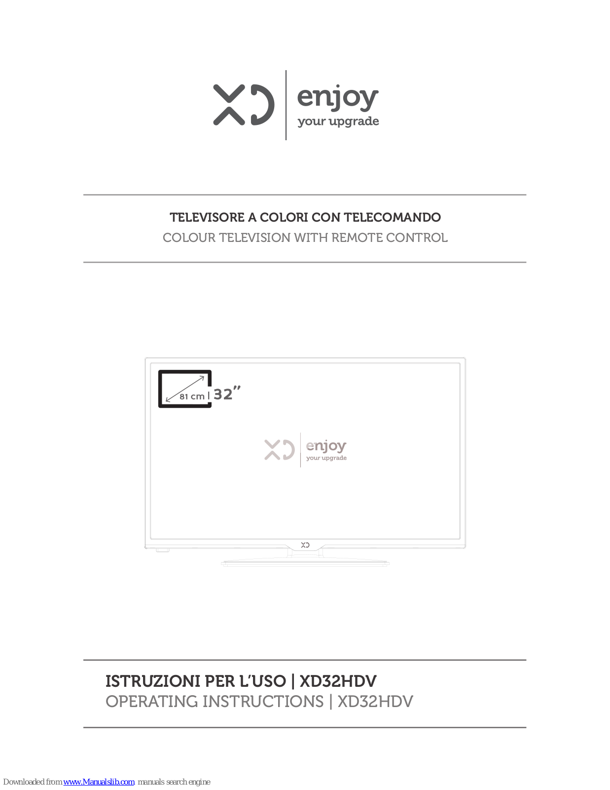 XD enjoy XD32HDV Operating Instructions