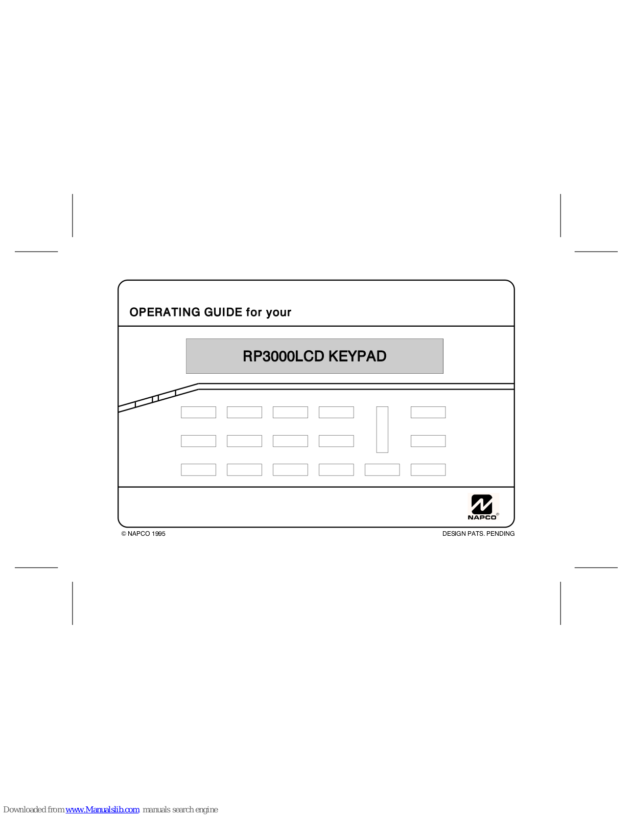 NAPCO MAGNUM ALERT RP3000 KEYPAD, RP3000LCD User Manual